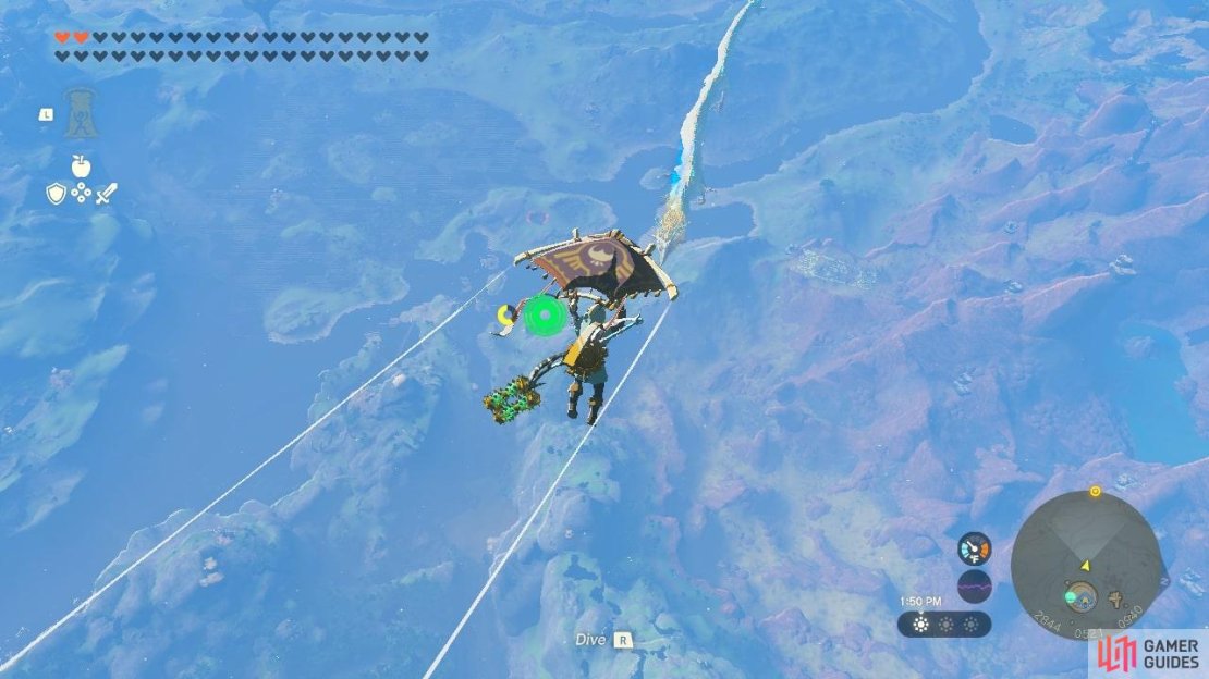 Glide to the dragon.