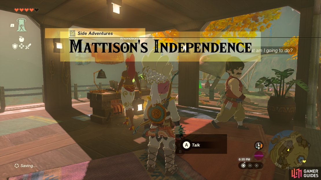 Starting the Mattison&rsquo;s Independence side adventure.