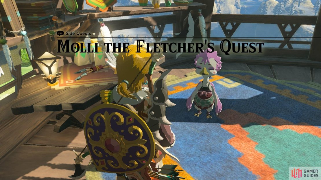 Speak with Molli to start Molli The Fletcher&rsquo;s Quest.