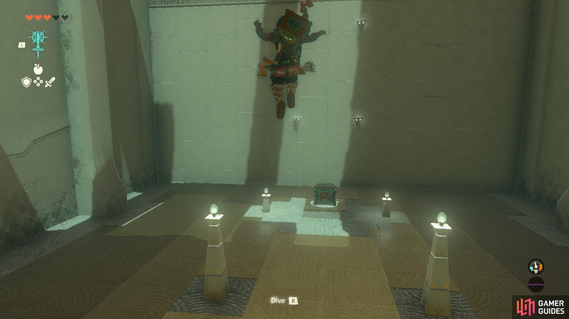 Use the platform to bounce up to the second level