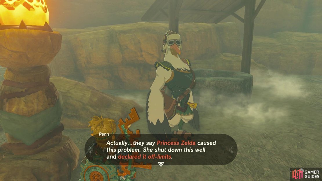 The well is off-limits on Zelda&rsquo;s orders. 