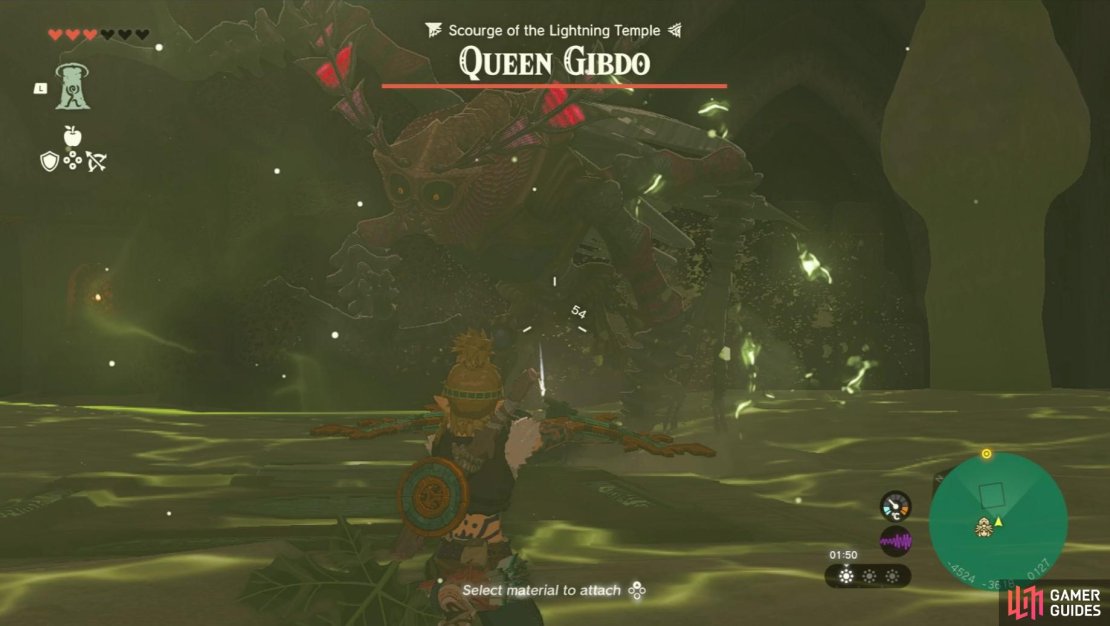 As she charges at you, you&rsquo;ll want to hit her with a lightning charged arrow!