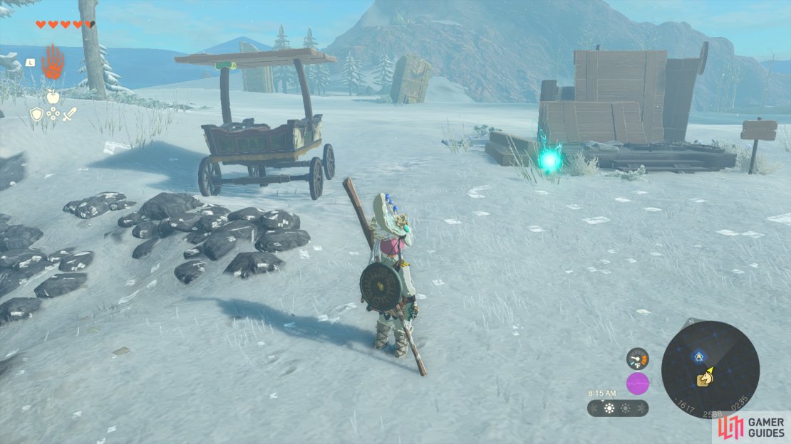 Use the building materials to make a large roof.