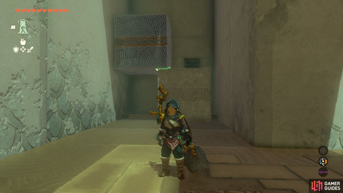 Attach the cube to corner of the other cube and ascend up to reach the chest.
