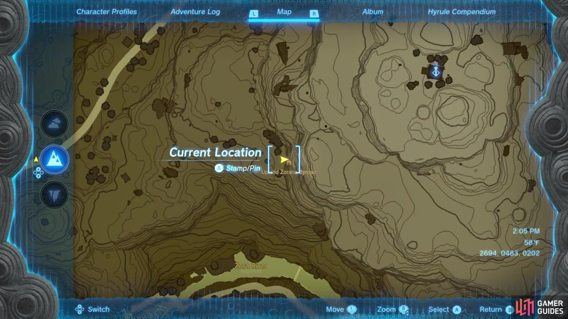 The location of the cave for the !Climber Boots