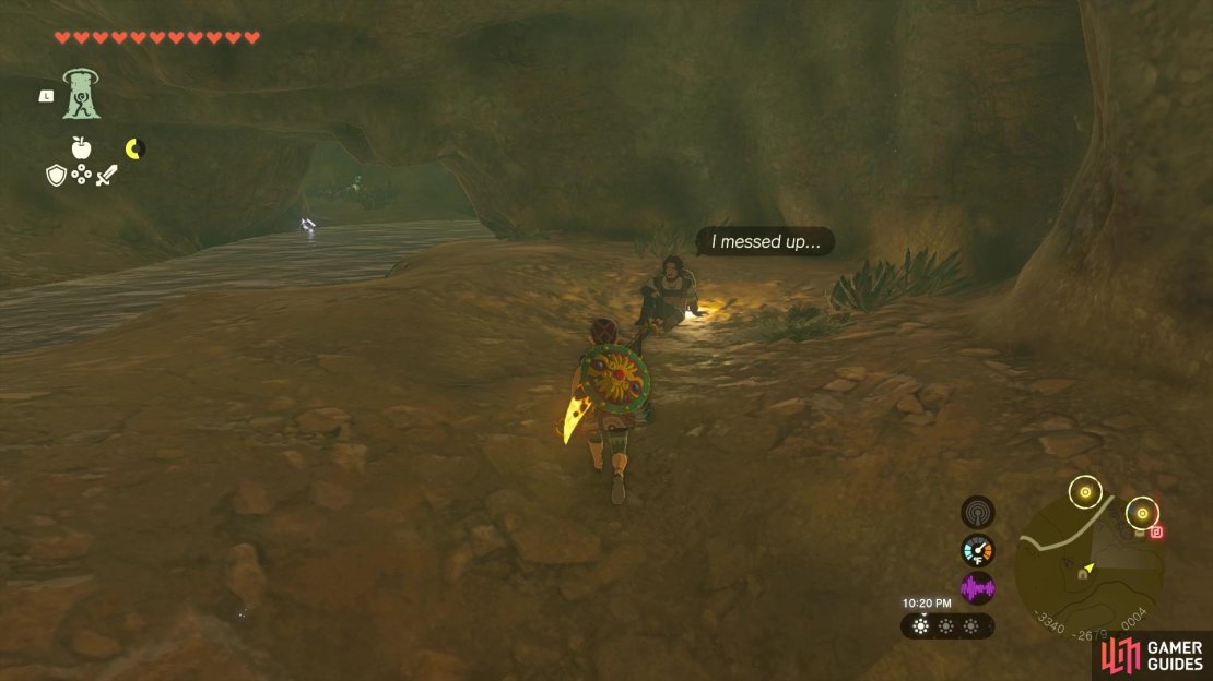 Ponthos will be in the sinkhole, so speak to him