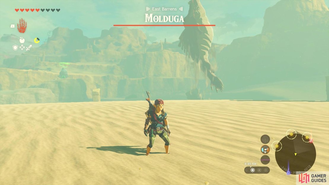There is a !Molduga just north of the sand pits, so be careful