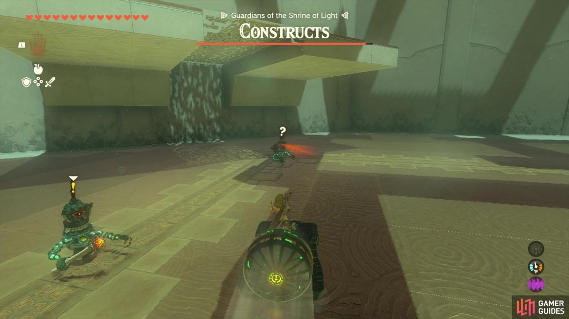 Head over to this ledge on the opposite side of the entrance.