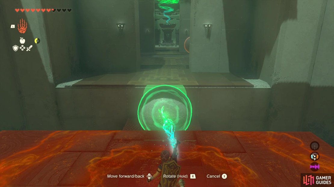 This shrine centers around using the spheres as platforms.