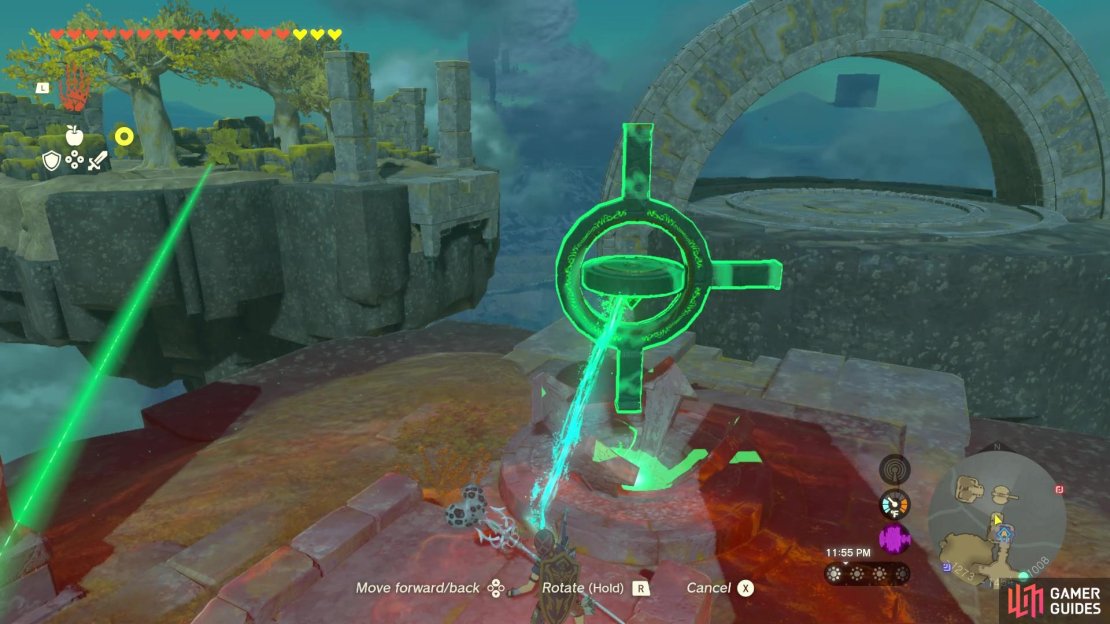 This switch can be used to rotate the middle island.