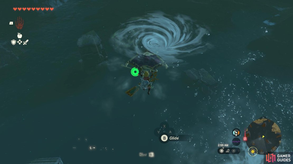 This giant whirlpool is the entrance to the Ancient Zora Waterworks.