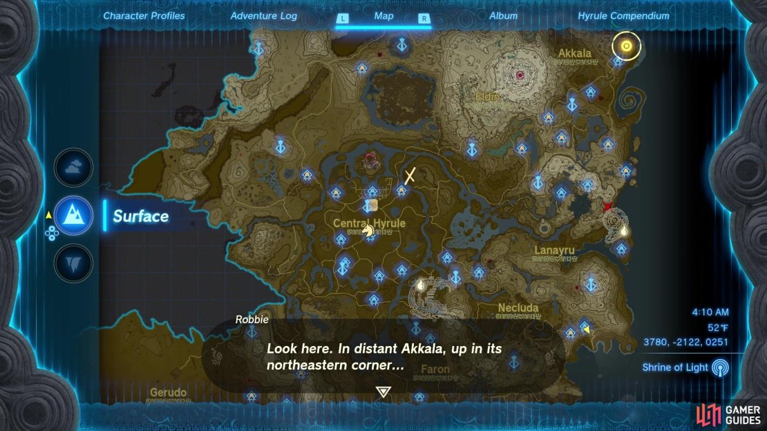 Go to the northeastern corner of the map to find the Akkala lab.