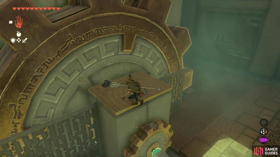 Climb the smaller gear to get to the larger gear.