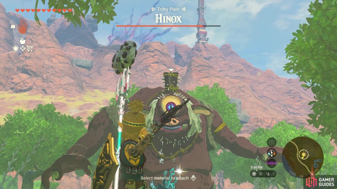 The eye is the Hinox&rsquo;s weak point, so make sure you hit it with arrows.