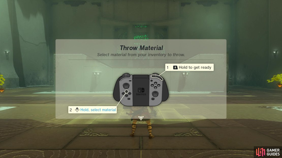 How to throw materials.