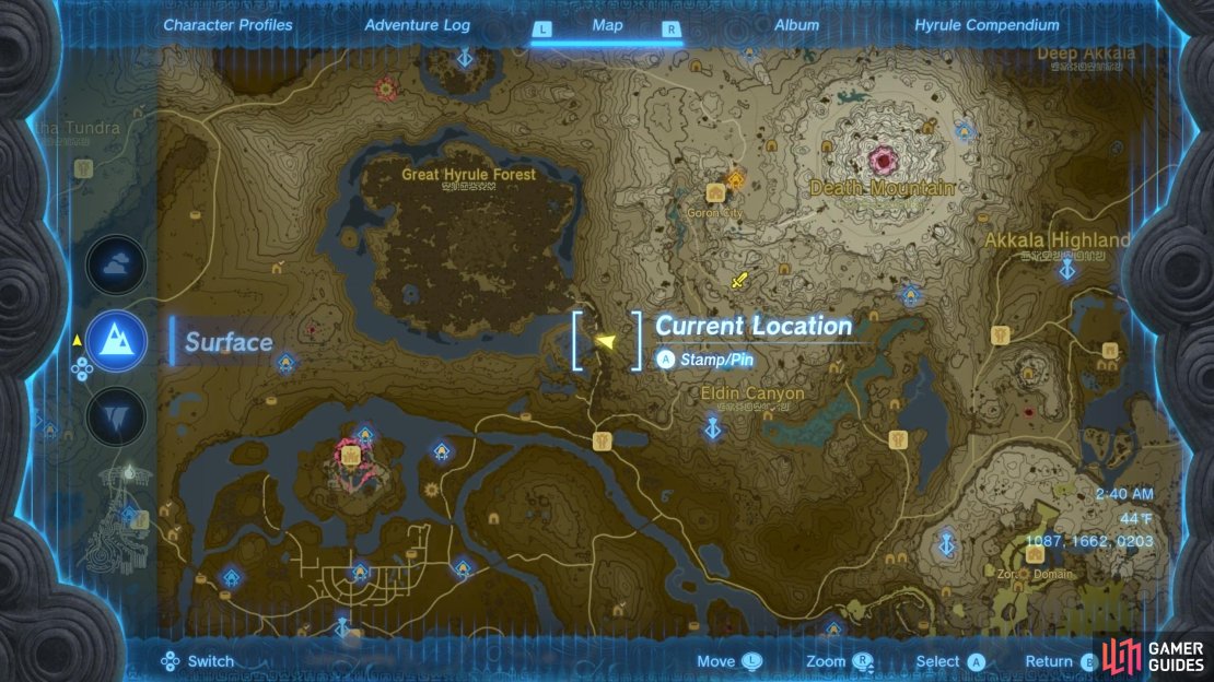 The location of the Minshi Woods Chasm.