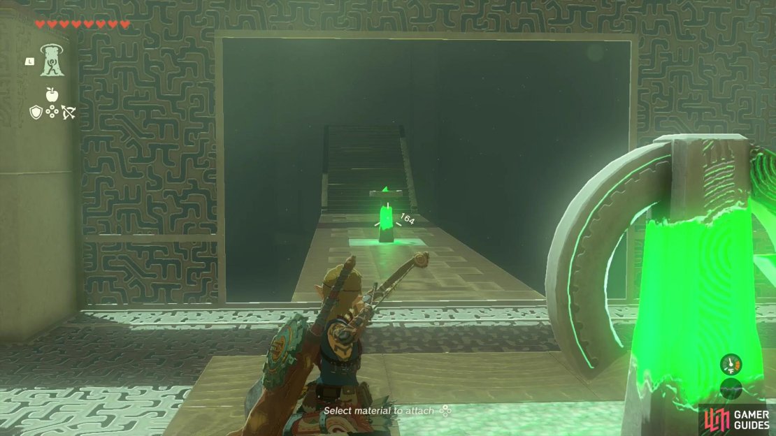 After scoring the Strong Zonaite Shield, return back to the platform housing the crystal inside the cage, and shoot the crystal outside the cage to rotate it.