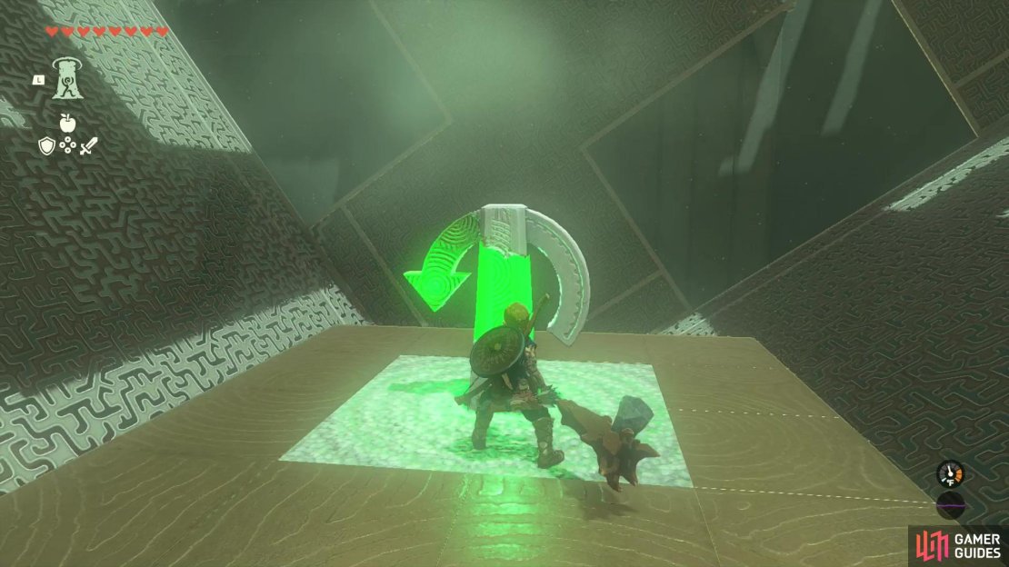 Strike the crystal inside the cage to rotate it,