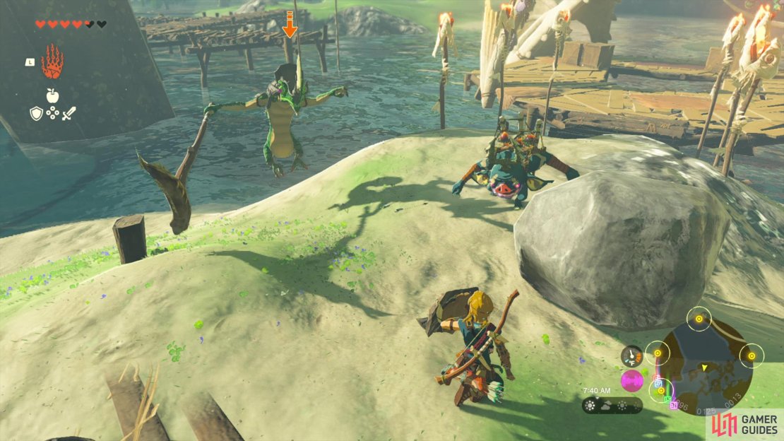 Blue Bokoblins guarding it&rsquo;s camp.