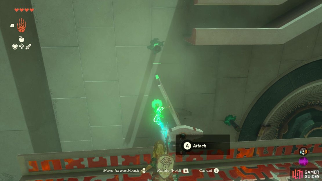You can use stakes to stop items from moving.