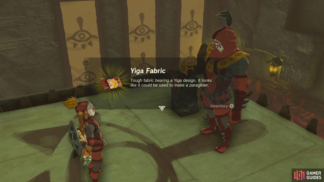 First reward: Yiga Fabric