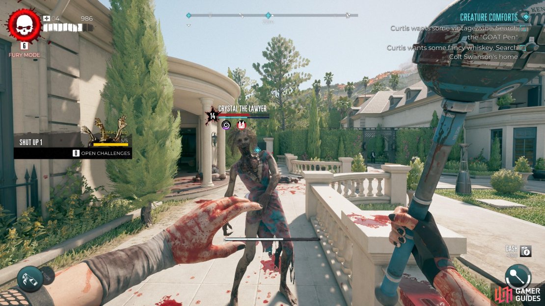 Crystal the Lawyer spawns in Sinclair&rsquo;s backyard after the JZ main story mission, who has the keys.