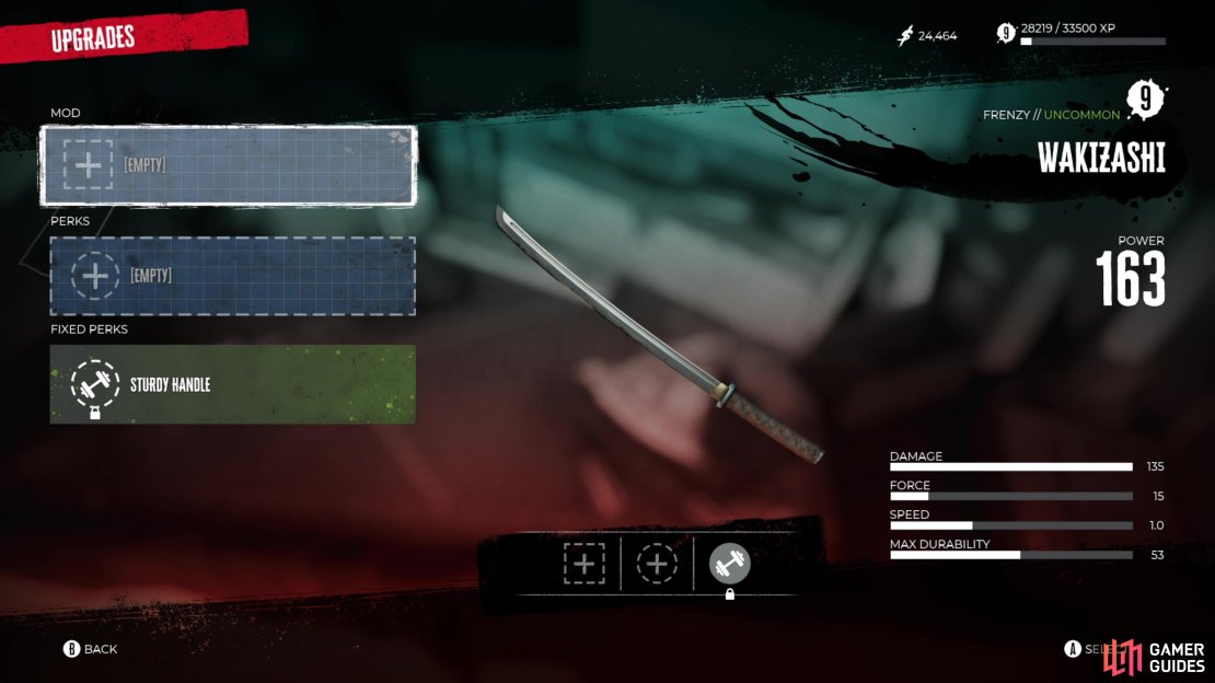 There are three different types of upgrade slots,