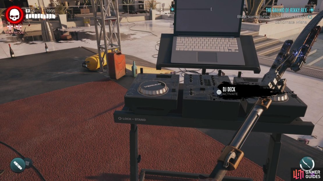 Interact with the music table to start the party!