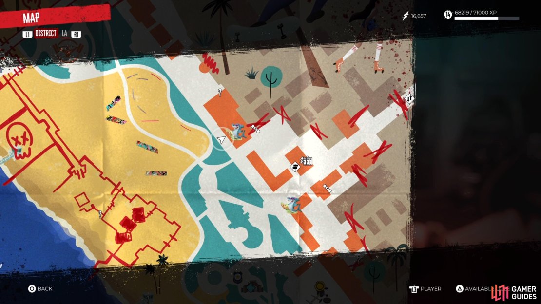 Look for the building with the shark icon on your map