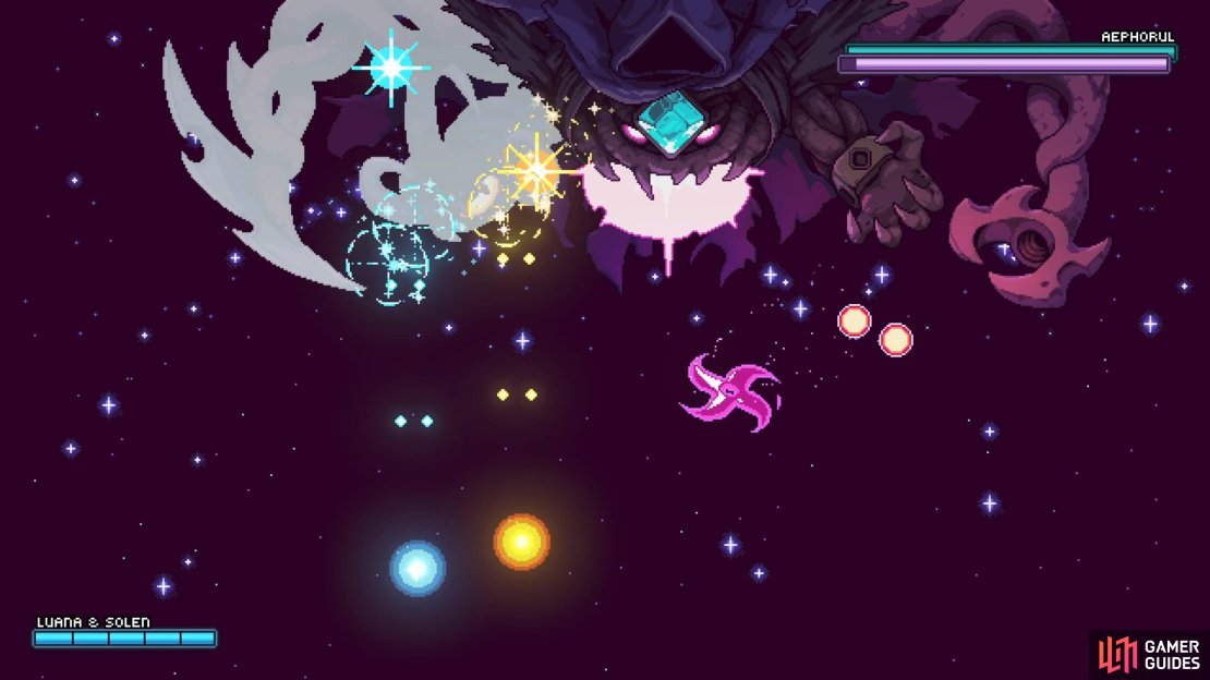 The battle will switch to a shmup section at some point.