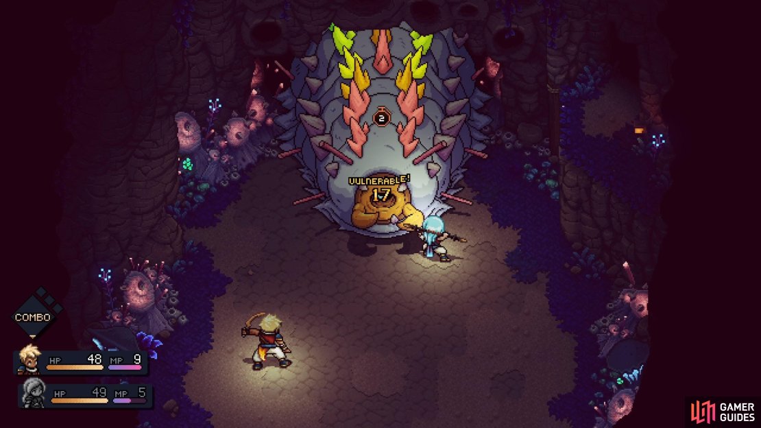 The Bosslug seems to be weak to your elemental attacks,