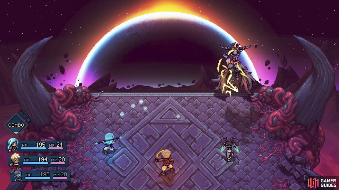 The normal attack in the first phase is her firing a rune she draws at someone.