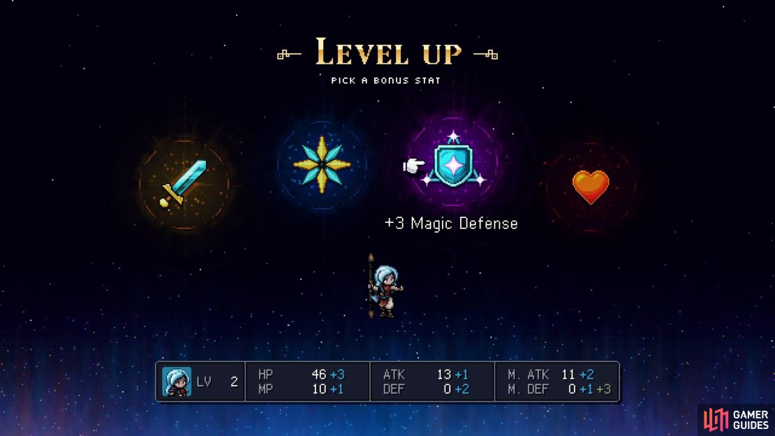 You&rsquo;ll be able to choose a bonus stat increase each time you level up.