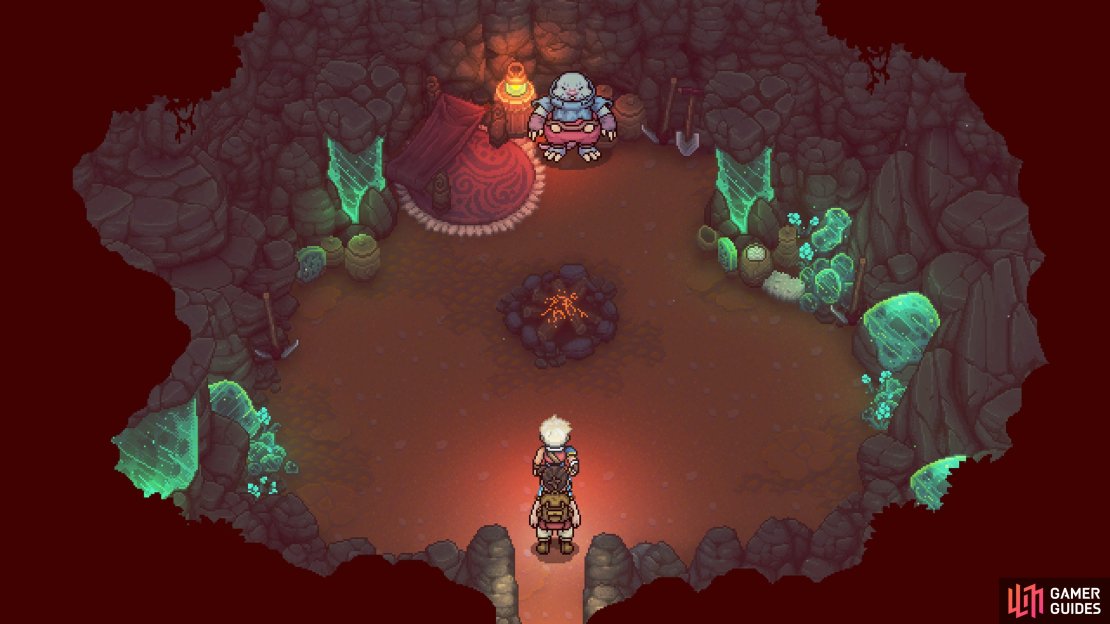 The one room on the right will have a campfire and merchant.