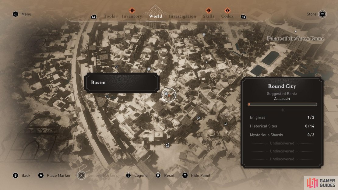 Location of the A Gift You Enigma in the Round City.