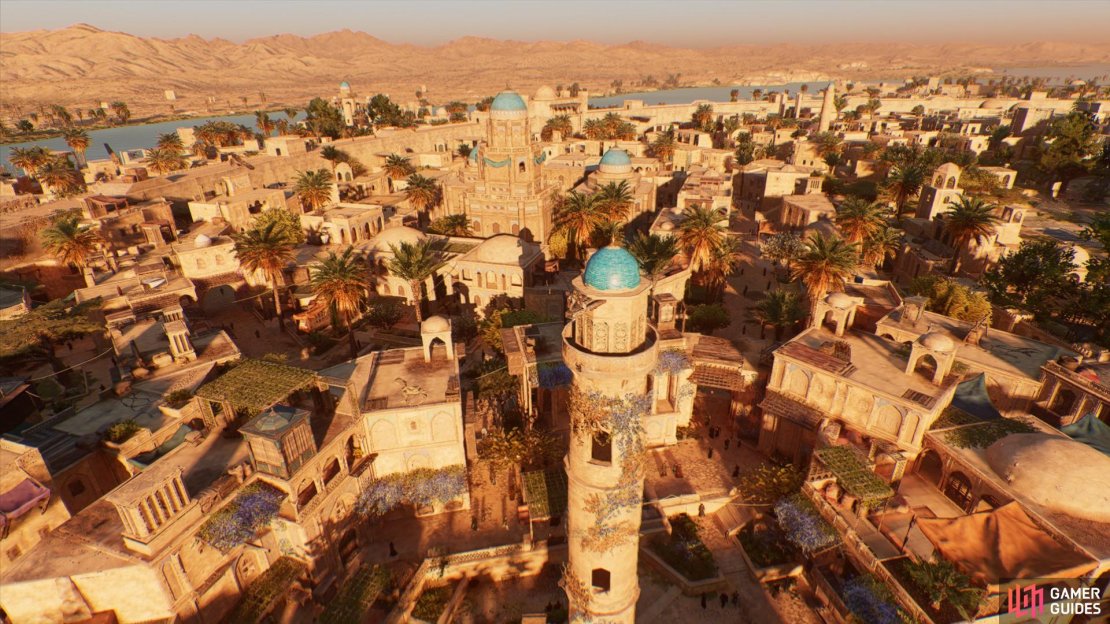 You will want to head to the northern viewpoint in the Round City.