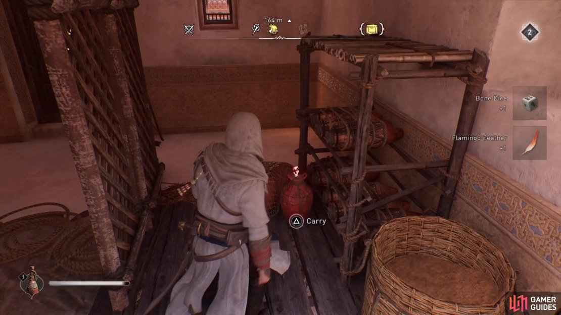 Open the locked door and grab the explosive jar.