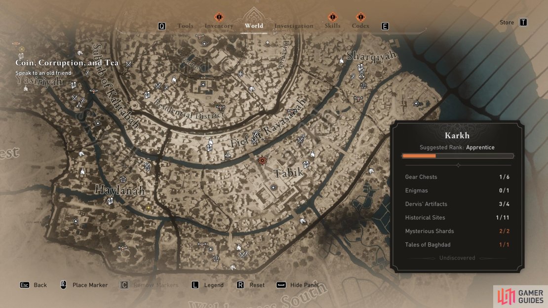 The location of Kong&rsquo;s stall in the Karkh region of Baghdad. 