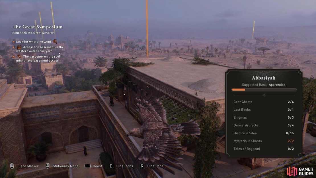Use your bird to scout for the location of the gardener if necessary.