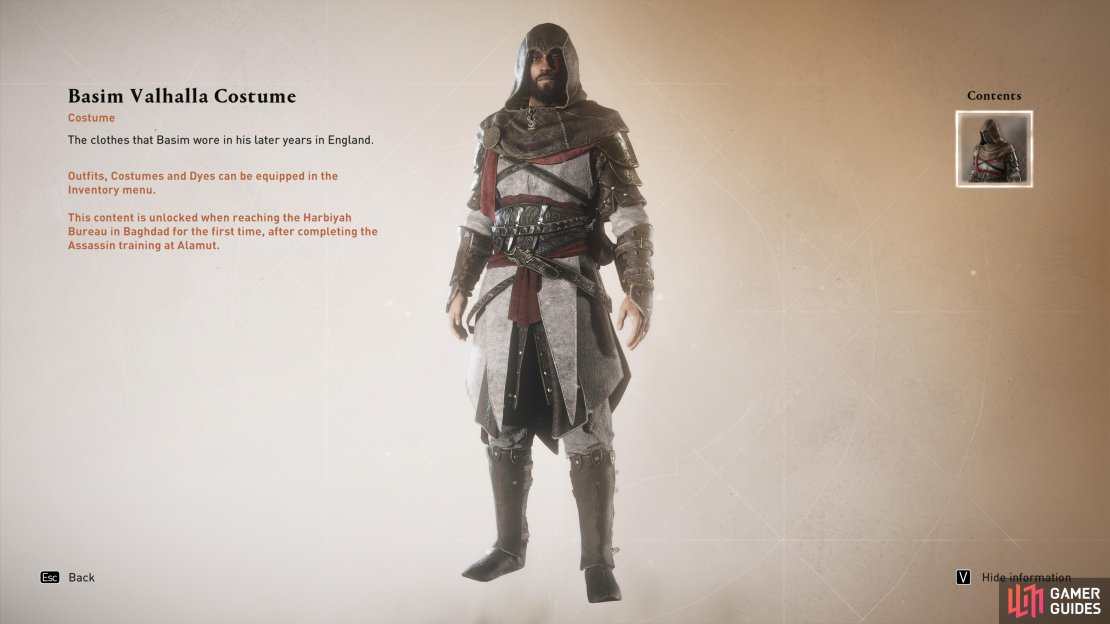 The old Basim costume from Assassin&rsquo;s Creed Valhalla.