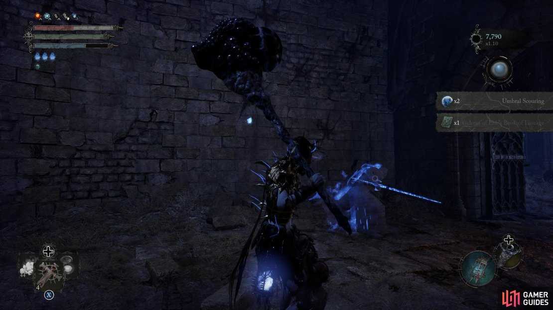 You need to activate the memory at the end of the Upper Calrath, by climbing the ladder, then going down the spiral stairs, just before the door that leads to the Skyrest. It is here you find Andreas of Ebb&rsquo;s book location.