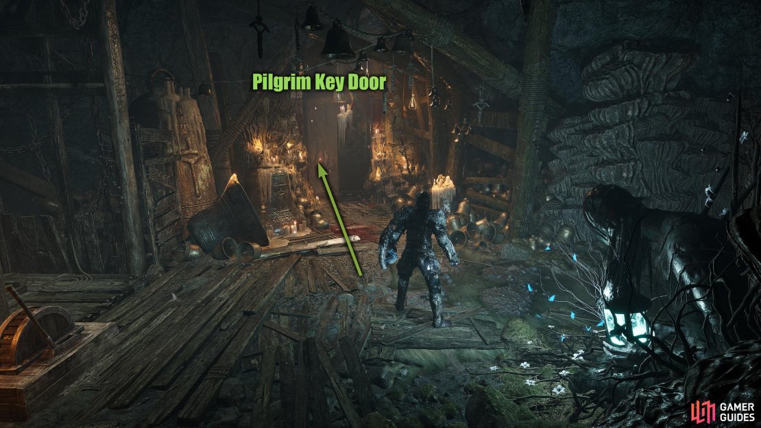 Head through the Pilgrim Key door from the Blind Agatha Vestige. The Key can be purchased from Stomund.