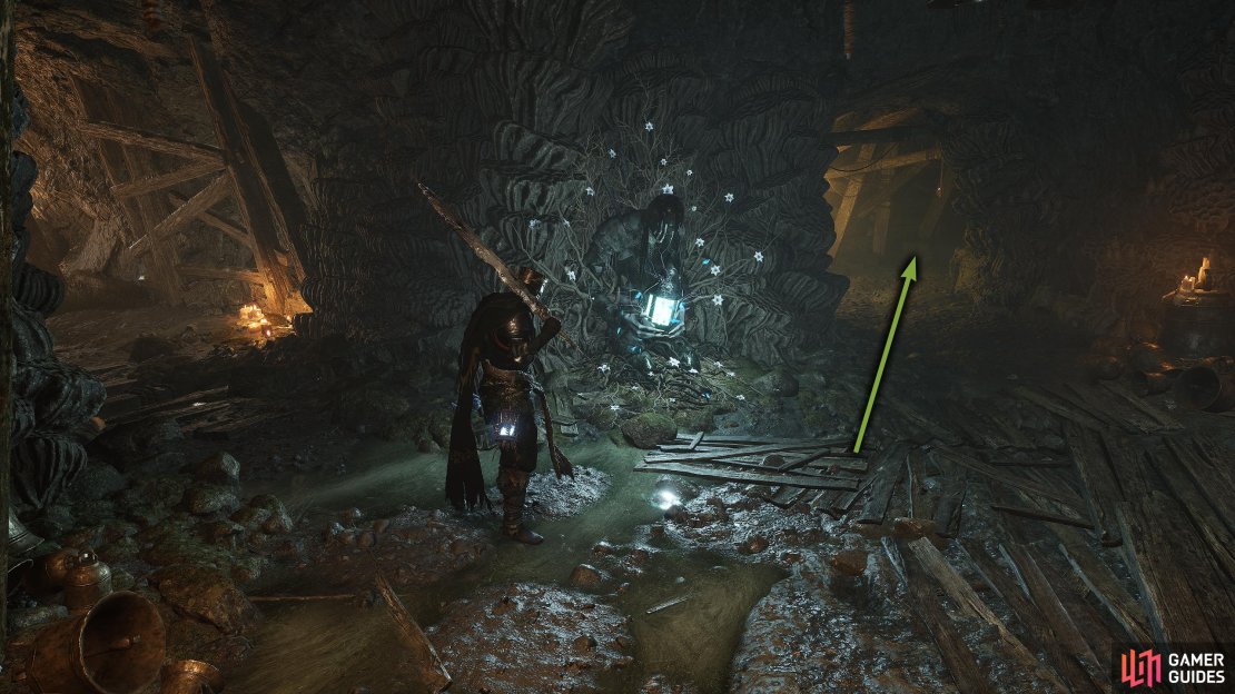 From the Blind Agatha Vestige, head up the right path.