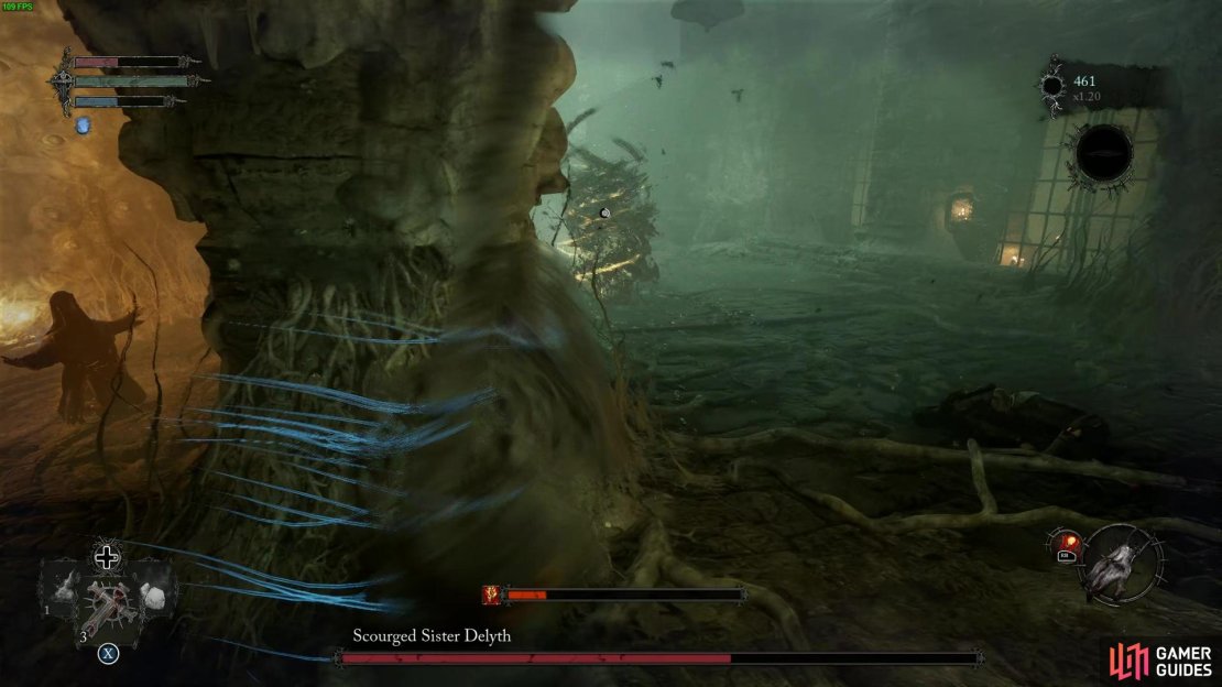 Use the terrain to your advantage to better handle her flail attacks, ranged moves and jumps. Just don&rsquo;t get stuck in a wall or something and die.