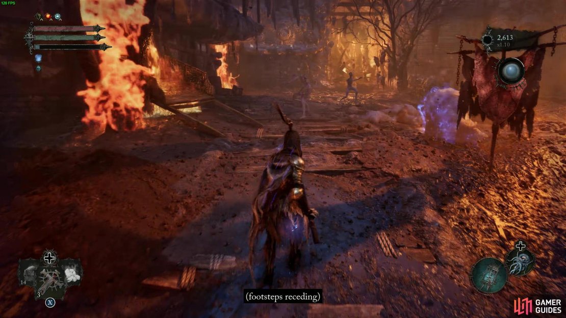 The first Isaac memory is right at the start of Calrath as you enter the burning city from Fitzroy&rsquo;s Gorge.
