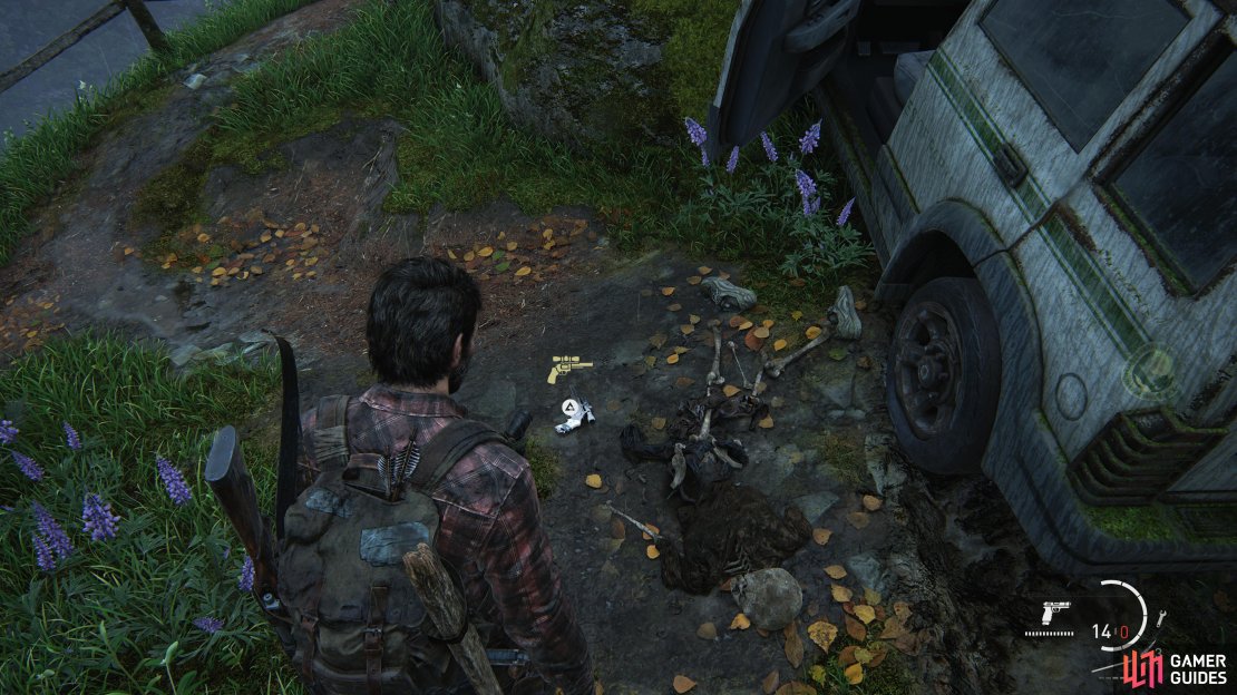 Grab the El Diablo Pistol from the broken car