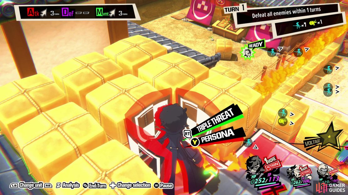 Move Joker into a cubby in the midst of some parcels,