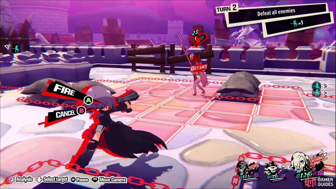 Attack a vulnerable enemy,