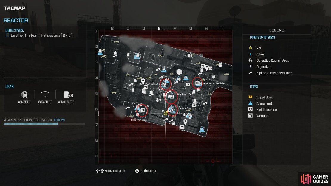 You&rsquo;ll want to fully uncover the map before searching for the Weapons and Items.