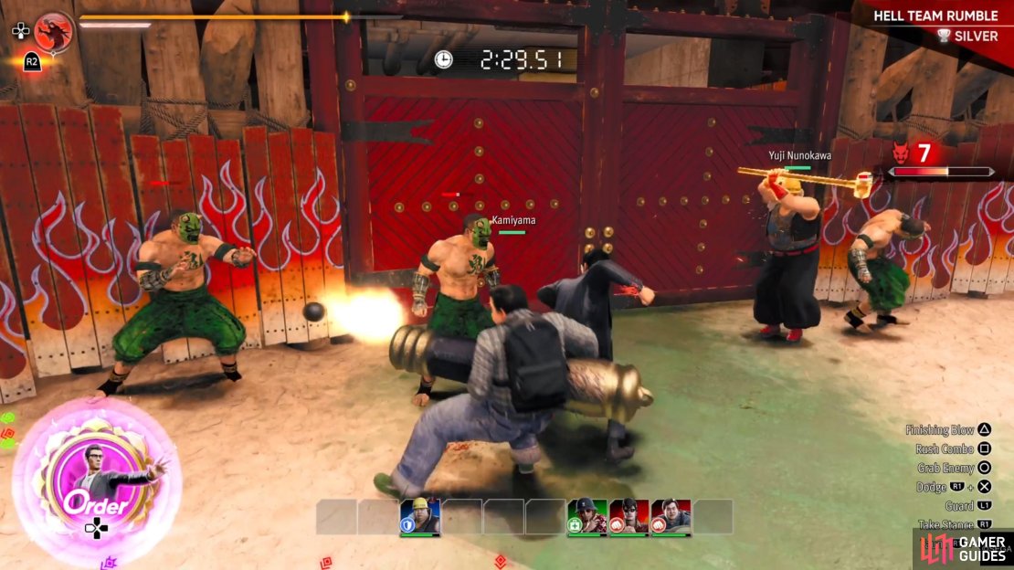 Kamiyama does some big damage with his cannon.